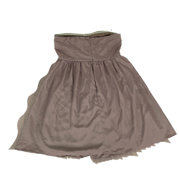 Doe & Rae Strapless Ruffle Dress, Taupe, Medium - Picture 2 of 9